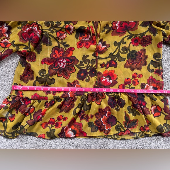 Loft Floral Gold Blouse - Picture 5 of 7